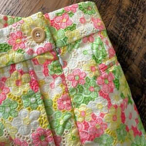 Lilly Pulitzer Floral High Waist Shorts - Pink, Green, Yellow